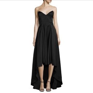 ZAC Zac Posen Sweetheart Hi Lo Gown, Black